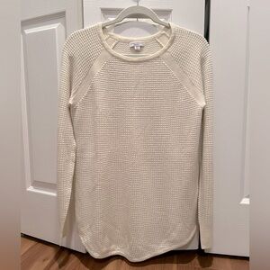 Liz Lange Women’s Maternity Sweater, Cream and Silver, Size Medium